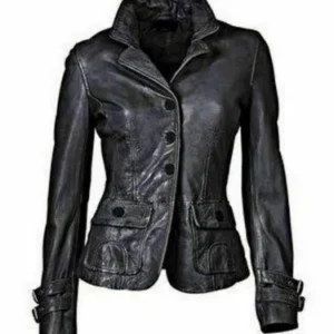 New Women's Biker Genuine Lambskin Soft Leather Motorcycle Slim fit Biker Jacket