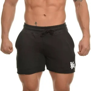 YoungLA Men's Bodybuilding French Terry Gym Workout Shorts