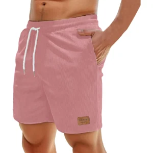 Men's Fashion Casual Drawstring Shorts Breathable Comfort Sports Fitness Island