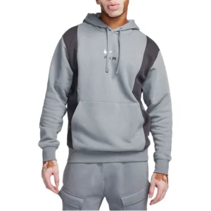 NIKE FV0167 Mens Tracksuit Set Jogging Bottom Pullover Fleece Hoodie Grey Tops