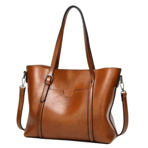 Women Oiled Leather Handbag Messenger Shoulder Tote Bag Crossbody Satchel Soft