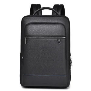 New Business Mens Genuine Leather School Backpack Laptop Travel Waterproof Bag