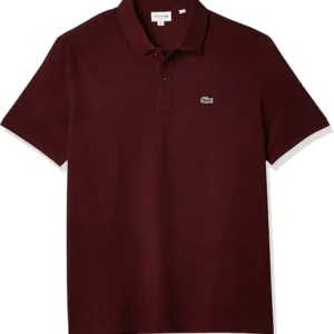 Lacoste Men's Short Sleeve Classic Pique Polo Shirt, Vine Chine